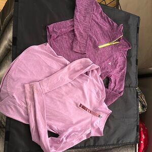 Youth medium Girls Quarter zip bundle-Old Navy and Under Armour